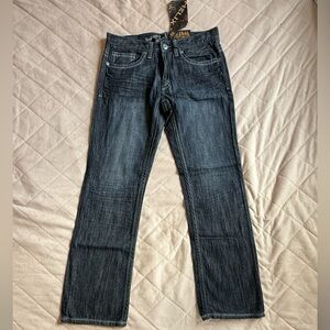 HELIX DARK Slim Dark Blue Straight Jeans